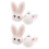 12 Pcs Easter Felt Ornament Diy Brooch Hairpin Craft Material 3