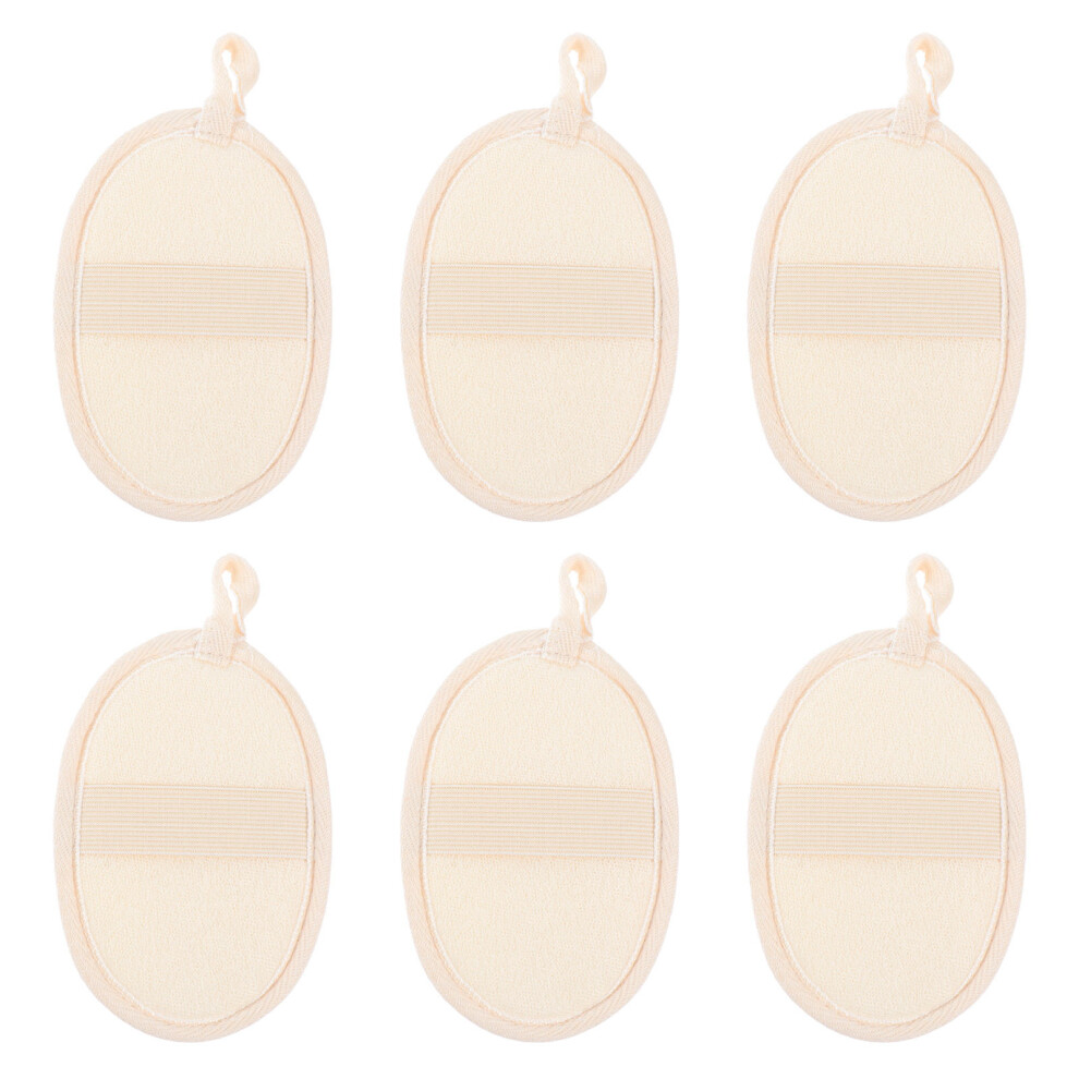Villcase 12 Pcs Loofah Bath Towels For Rubbing (Beige)