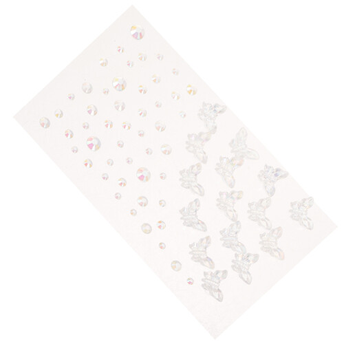 4 Sheets Self Adhesive Face Gems Stickers For Festivals 1