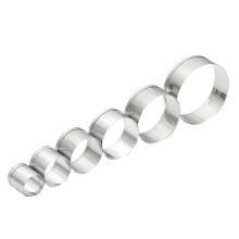 12 Pcs Stainless Steel Cookie Cutter Molds Round For Cake Chocolate