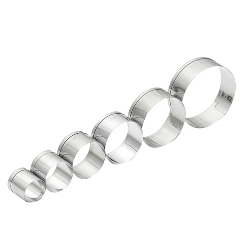 12 Pcs Stainless Steel Cookie Cutter Molds Round For Cake Chocolate