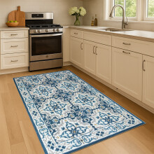 (80 x 150 cm (2.6 x 5 ft) – Kitchen Rug, Luna) Modern Printed Rugs - Soft Anti-Slip Area Carpet for Living Room & Bedroom