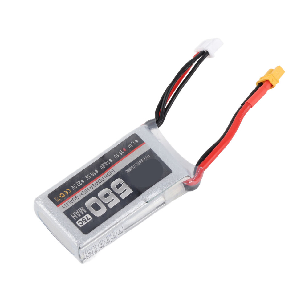 Rc Lipo Battery 75C 550Mah 11.1V 3S Xt30 Plug 60X32x17mm 6951351979887
