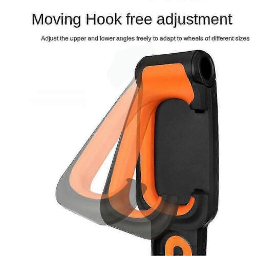 (Orange) Wall-Mounted Bicycle Storage Hook with Foldable Design 1