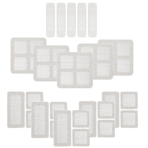 60 Sheets Mesh Screen Repair Patches Adhesive Window And Door Patch