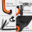(Orange) Wall-Mounted Bicycle Storage Hook with Foldable Design 5
