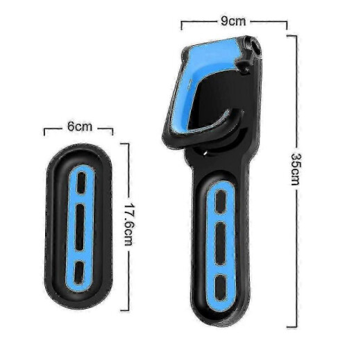 (Blue) Wall-Mounted Bicycle Storage Hook with Foldable Design 1