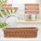 2Pcs Plastic Rattan Woven Basket For Tableware And Chopstick Storage 6