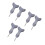 6 Pcs Braille Stylus Pen Saddle Shape For Blind Daily Use Grey 5