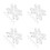 60 Pcs Clear Acrylic Corner Brackets For Boxes Heavy Duty Detachable 6