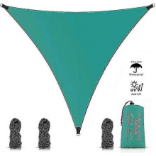 (3x3x3, Dark Green) Triangle Sunshade Sail Canopy Patio Waterproof Tent Uv Block Awning For Garden Backyard f54