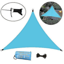 (3x3x3, Light Blue) Triangle Sunshade Sail Canopy Patio Waterproof Tent Uv Block Awning For Garden Backyard f54