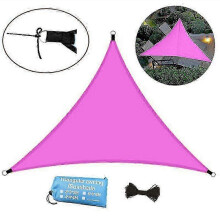 (6x6x6, Pink) Triangle Sunshade Sail Canopy Patio Waterproof Tent Uv Block Awning For Garden Backyard f54