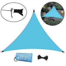 (4x4x4, Light Blue) Triangle Sunshade Sail Canopy Patio Waterproof Tent Uv Block Awning For Garden Backyard f54