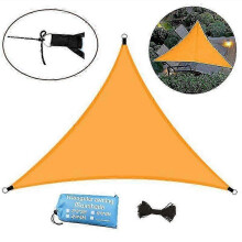 (6x6x6, Orange) Triangle Sunshade Sail Canopy Patio Waterproof Tent Uv Block Awning For Garden Backyard f54