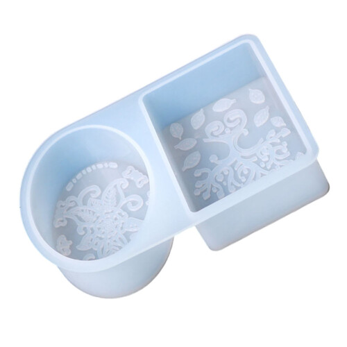 2Pcs Diy Soap Mold With Delicate Pattern For Handmade Crafts 2