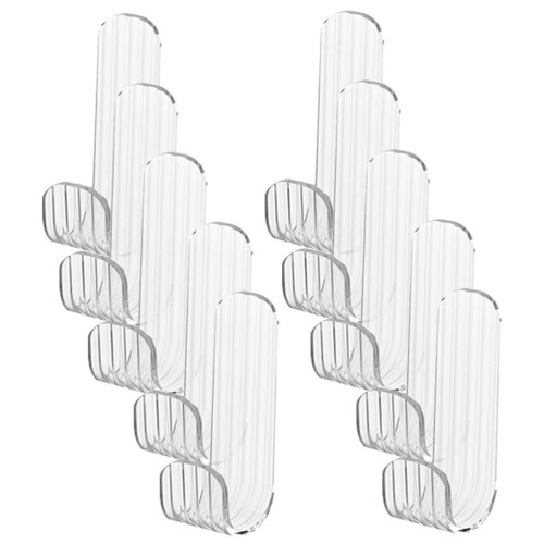 60 Pcs Clear Acrylic Wall Hook Modern Towel And Key Hanger For Kitchen 1
