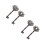 4 Pcs Large Vintage Cast Iron Wall Decoration Ornament 6