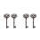 4 Pcs Large Vintage Cast Iron Wall Decoration Ornament 4
