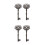 4 Pcs Large Vintage Cast Iron Wall Decoration Ornament 2