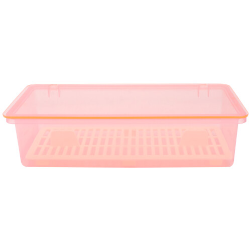 2Pièces Boîte Rangement Rose Couvercle