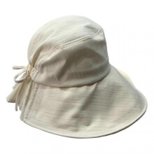 (Beige) Women Fisherman Hat Japanese Style Anti-UV Drawstring Adjustable Head Circumstance Sun Hat Daily Headwear f54
