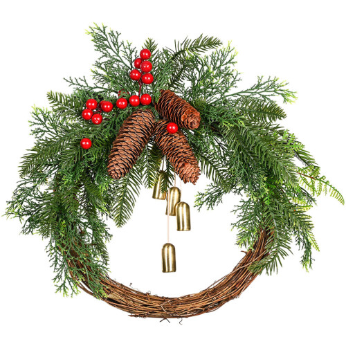 Artificial Berries Wreath Xmas Hanging Bell Pendant 1