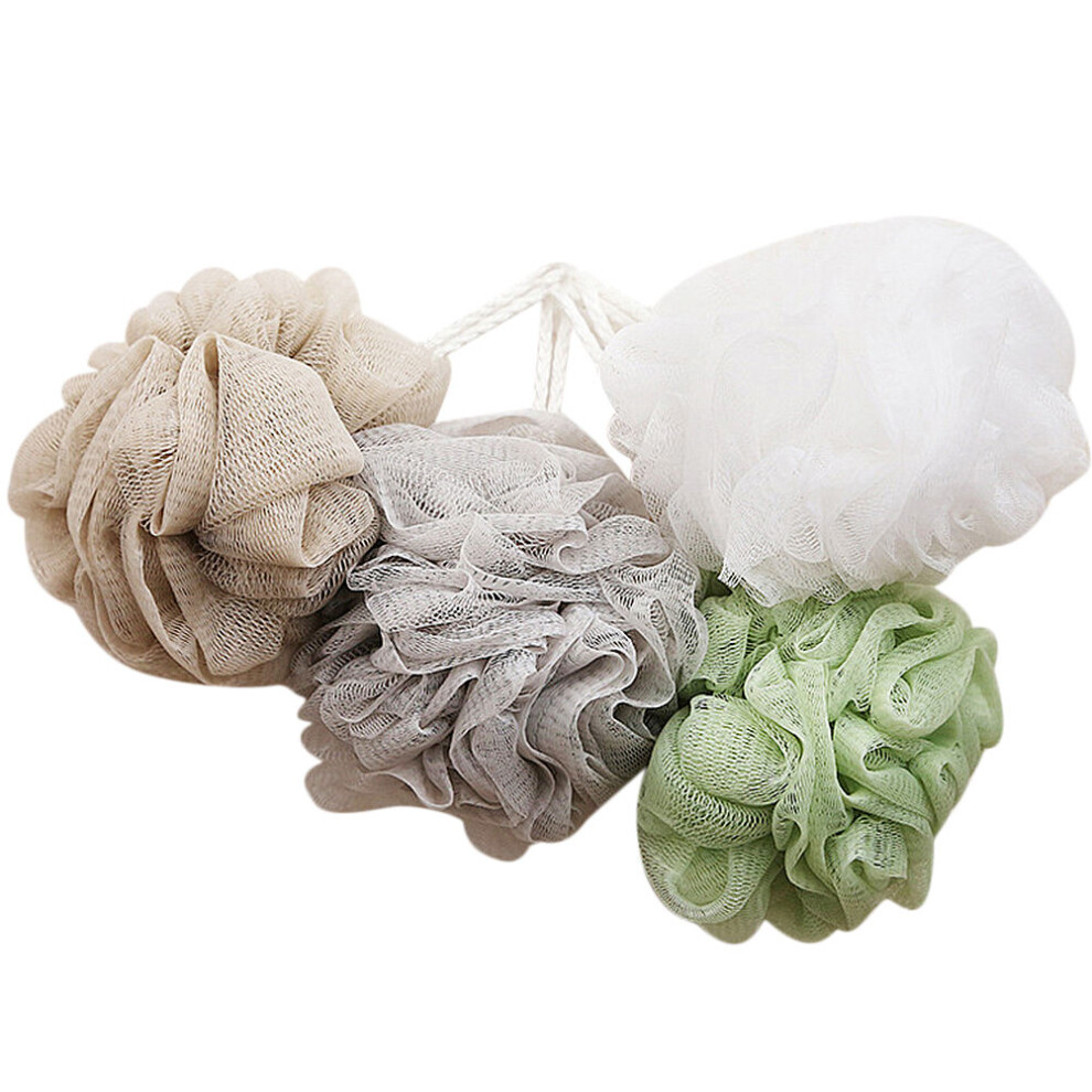 Vaguelly 8Pcs Shower Balls Exfoliating Body Scrubber Bathing Sponges