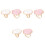 6 Pcs Resin Nail Art Ring Palettes Shell Marble Mixing Plates 3