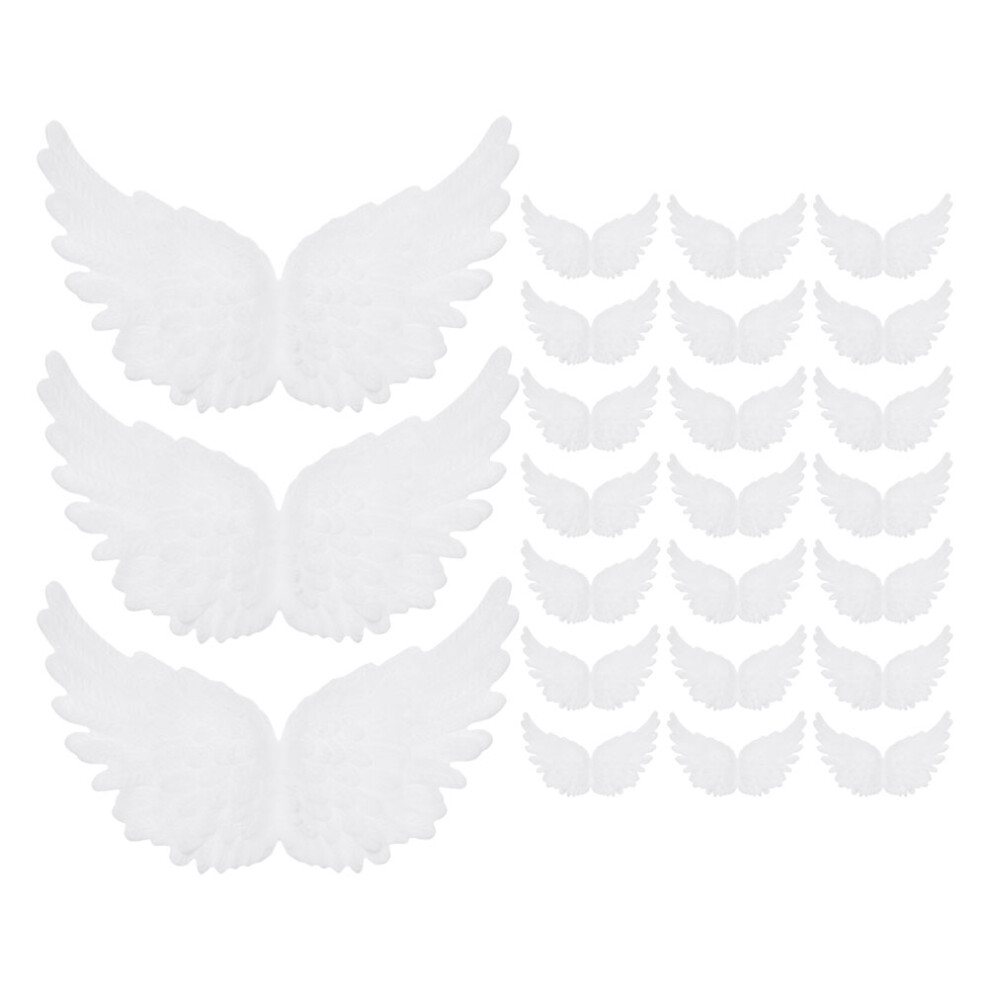 72 Pcs Diy White Angel Wings Plastic Craft Accessories-image-OPC-PKXFQWT-NEW