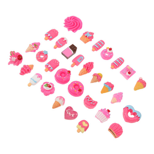 120 Pcs Miniature Food Model Decor For Diy Phone Case