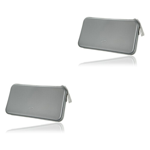 2Pcs Portable Plastic Disc Storage Wallet For Cd Dvd Vcd Grey 2