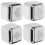 4Pcs Stainless Steel Ice Cubes Whiskey Stones For Cooling Drinks 8