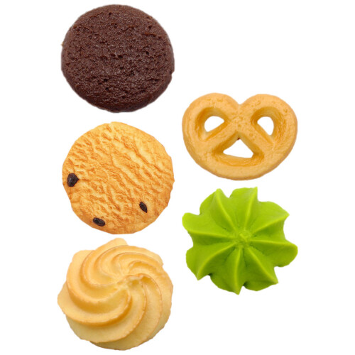 5 Pcs Party Cookie Display Prop Simulation Dessert Model