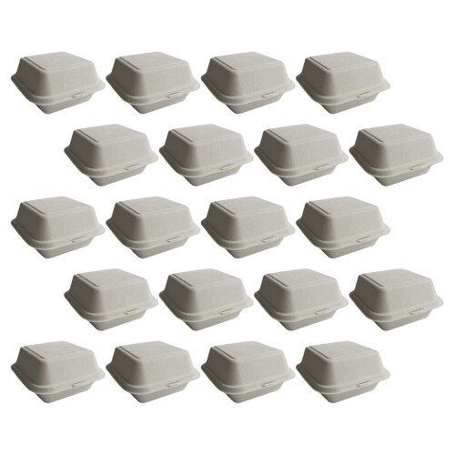 25Pcs Biodegradable Burger Packing Food Storage Holders