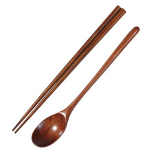 Four Sets Of Handmade Wooden Chopsticks And Spoons Japanese Style