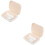2 Sets Plastic Denture Case With Cleaning Tools For Travel 8