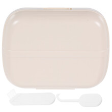 2 Sets Plastic Denture Case With Cleaning Tools For Travel