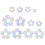 36 Pcs Window Decals Anti-Collision Glass Stickers Flower Design 1