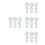 36 Pcs Window Decals Anti-Collision Glass Stickers Flower Design 8