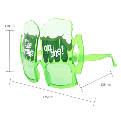 St Patrick's Mug Sunglasses For Wedding Party Decor Green