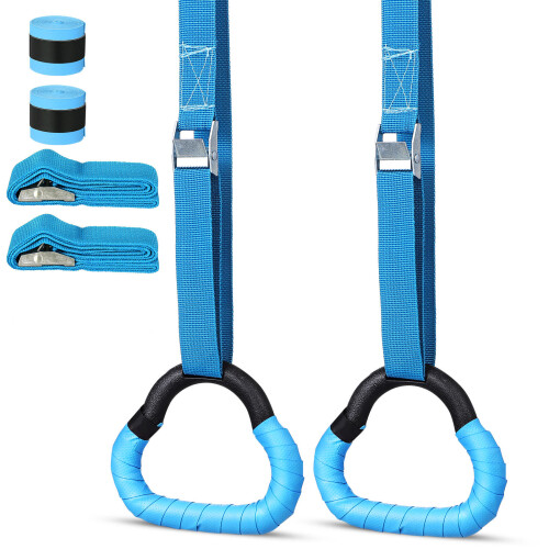 4 Pairs Gymnastic Rings With Adjustable Straps For Strength Training 1