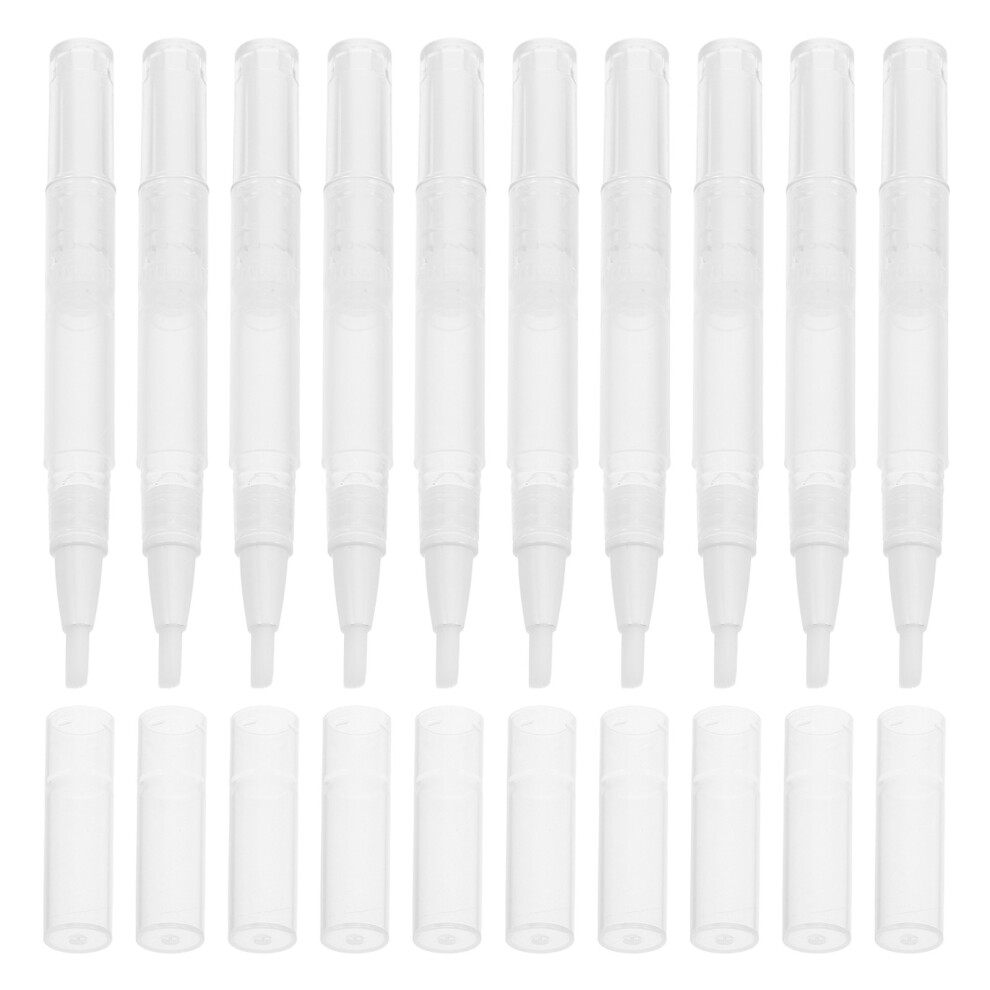 Happyyami 50 Pcs Transparent 5Ml Refillable Nail Oil Pens Cuticle Applicators