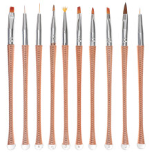 10Pcs Portable Nail Art Pen Brush For Women