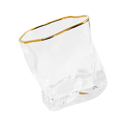 1 Stuk Transparant Whiskeyglas Creatieve Bierpul Goud
