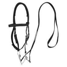 Adjustable Horse Halter With Throat Latch And Lead Rope, Horse Headstall With Buckles For Training And Control