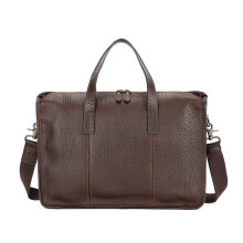Men's Bag 14-Inch Laptop Briefcase Top Layer Cowhide Leather Business Shoulder Crossbody One Size