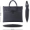 Mens Briefcase A4 Information Bag Unisex 30x38cm Black 3