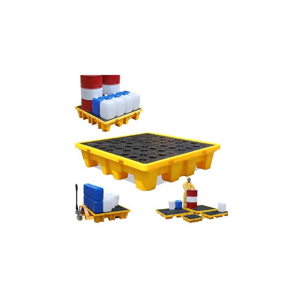Stackable Spill Containment Platform With Drain 67x67x15 Cm For Paint Buckets Heavy-Duty Storage Industrial Use-image-OPC-PKXG6GM-NEW