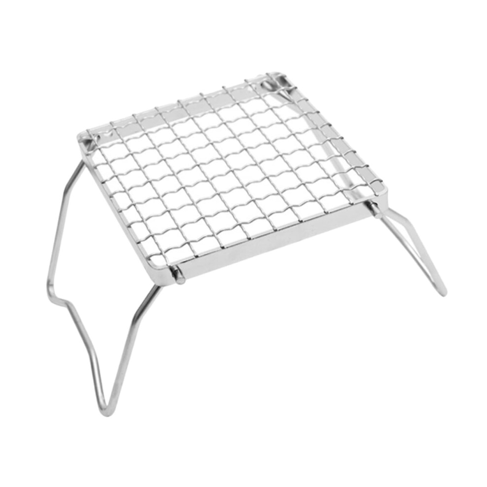Portable Bbq Grill Foldable Legs Camping Stove Frame Mini Grill Grid Stainless Steel Outdoor Adventures-image-OPC-PKXG6QP-NEW